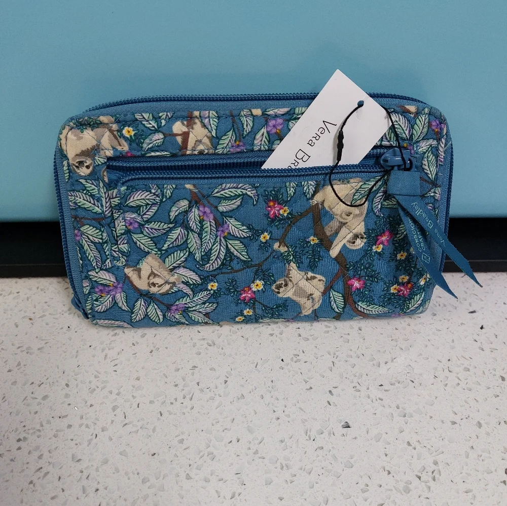 Turnlock Wallet Hanging Around Sloths NWT - Picture 2 of 4